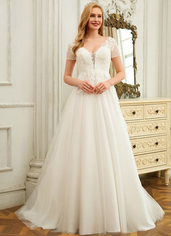 Robe De Soirée Grande Taille Blanche - gallery 2