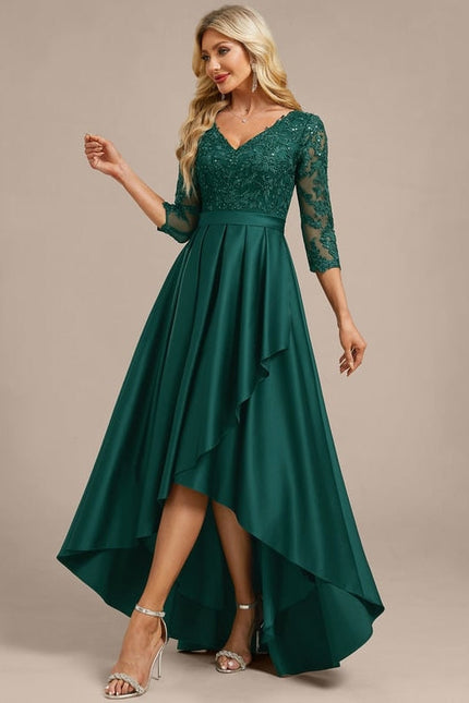 Robe Soirée Asymétrique Émeraude - gallery 3