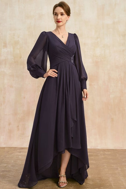 Robe de Soirée Élégance Sombre Volante - gallery 2