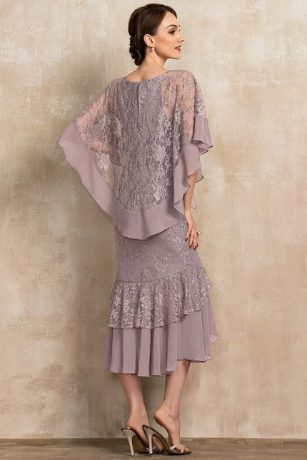 Robe de Soirée Velours Lavande - gallery 4