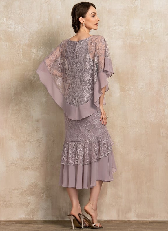 Robe de Soirée Velours Lavande - gallery 4