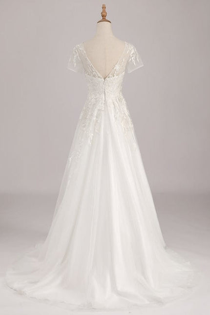 Robe De Soirée Grande Taille Blanche - gallery 3