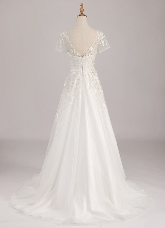 Robe De Soirée Grande Taille Blanche - gallery 3
