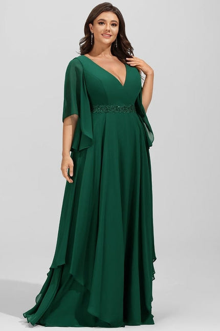 Robe de Soirée Verte Illusion - gallery 9