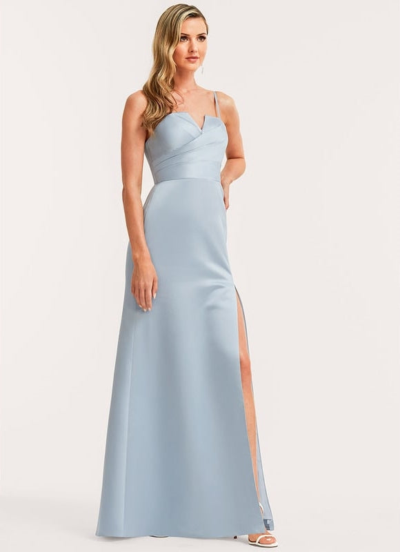 Robe de Soirée Satin Mauve Élégant - gallery 4