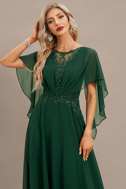 Robe de Soirée Verte Fluidité - gallery 1