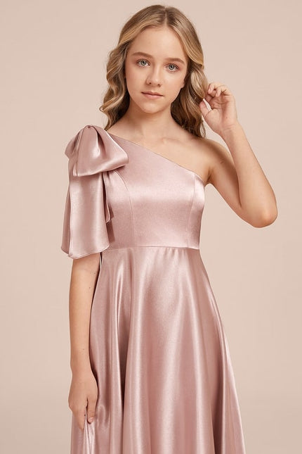 Robe de Soirée Asymétrique Satinée - gallery 2
