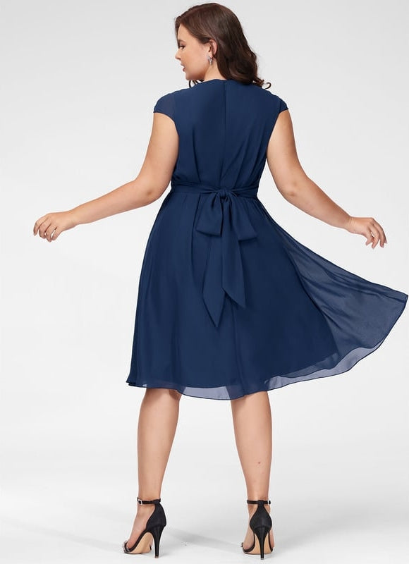 Robe De Soirée Mousseline Rouge - gallery 7