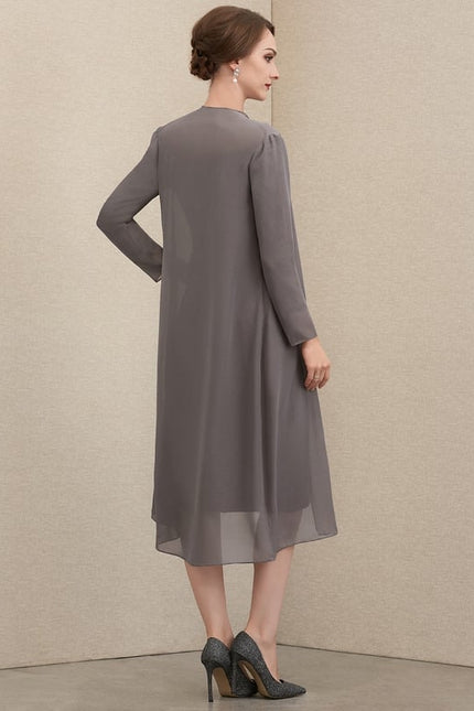 Robe de Soirée Gris Élégance Chic - gallery 3