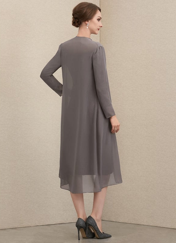 Robe de Soirée Gris Élégance Chic - gallery 3