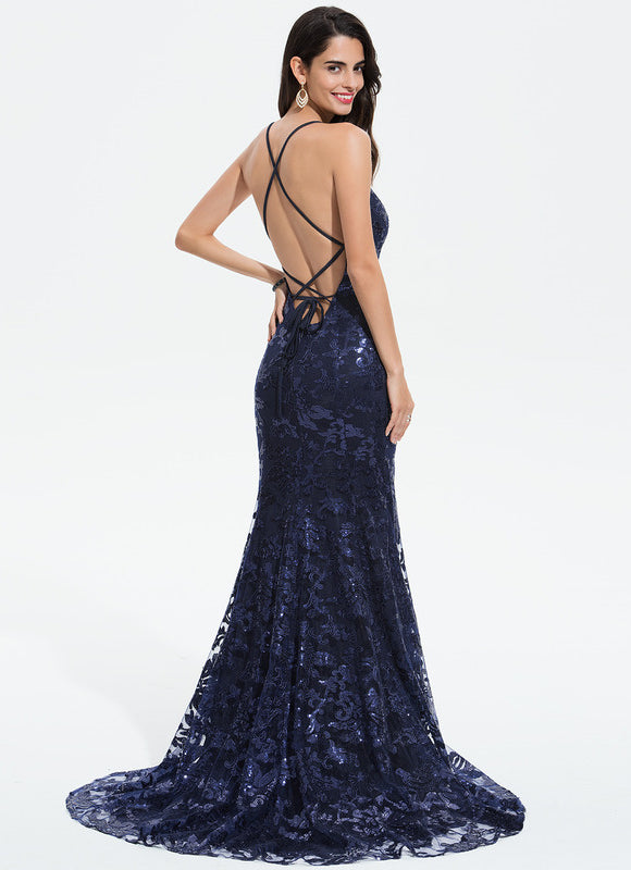 Robe de Soirée Éclat Marine Couture