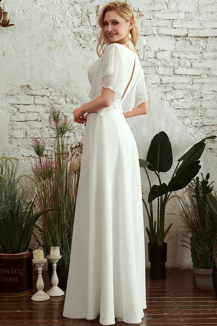 Robe de Soirée Vaporeuse Écrue - gallery 2