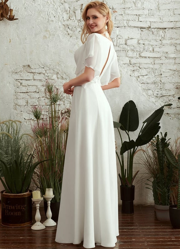 Robe de Soirée Vaporeuse Écrue - gallery 2