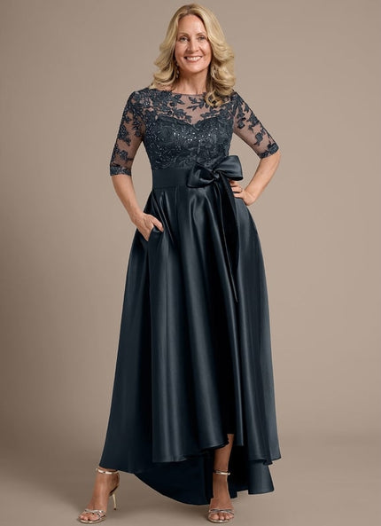 Robe de Soirée Illusion Satinée