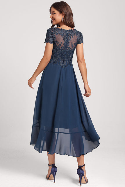 Robe de Soirée Flottante Marine - gallery 4