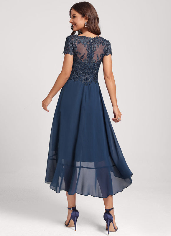 Robe de Soirée Flottante Marine - gallery 4