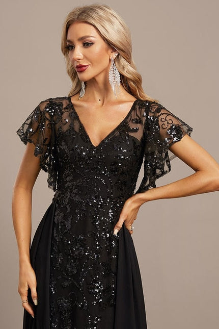 Robe De Soirée Paillette Dos Nu - gallery 2
