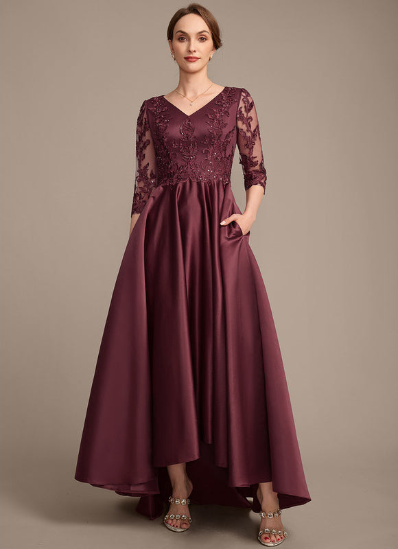 Robe de Soirée Violet Satiné Élancé - gallery 3