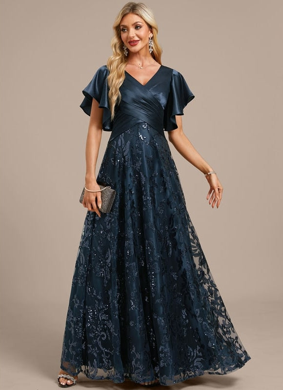 Robe De Soirée En Satin Duchesse - gallery 5
