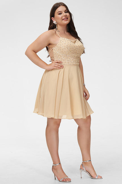 Robe de Soirée Sable Éclatante - gallery 6