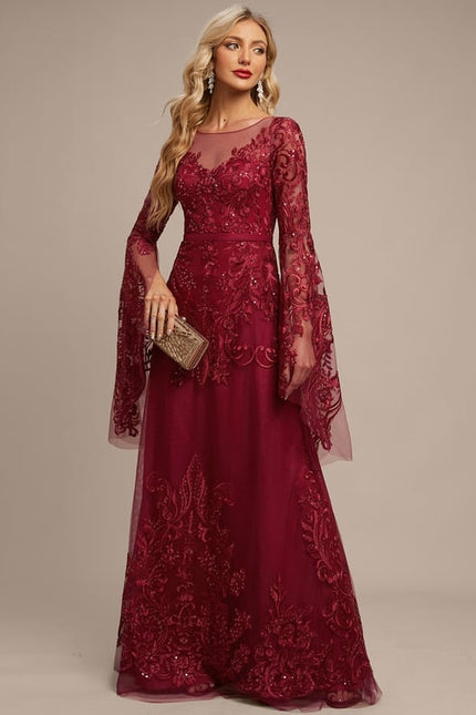 Robe de Soirée Bordeaux Enchantée - gallery 4