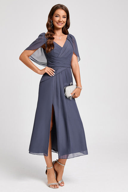 Robe de Soirée Florale Marine - gallery 4