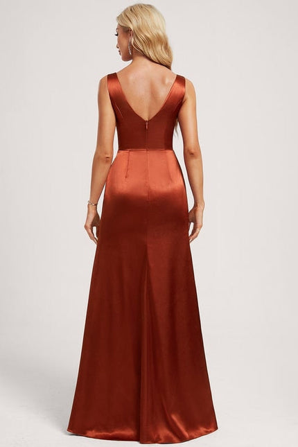 Robe de Soirée Satin Vert Pâle - gallery 4