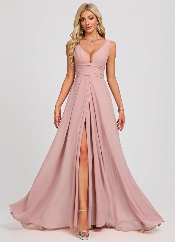 Robe De Soirée Longue Plissée