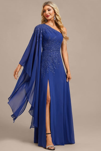 Robe de Soirée Asymétrique Cobalt