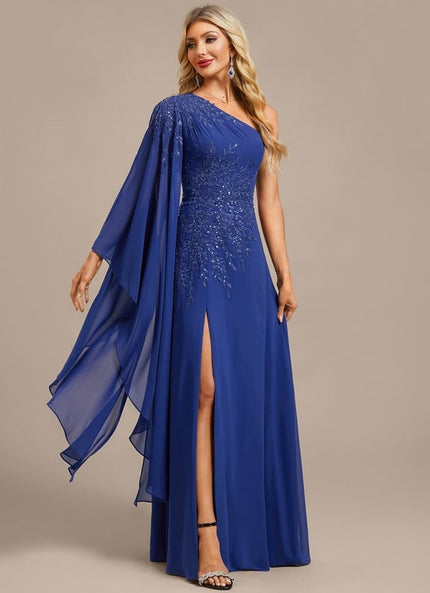 Robe de Soirée Asymétrique Cobalt