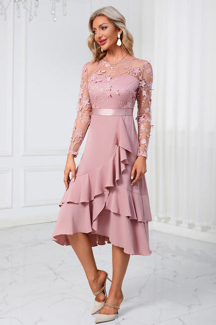 Robe de Soirée Rose Volante - gallery 4