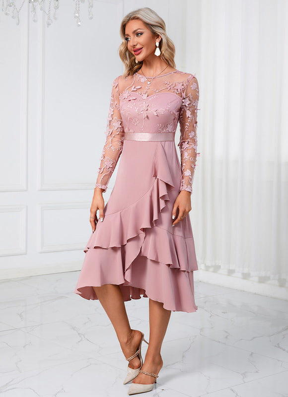 Robe de Soirée Rose Volante - gallery 4