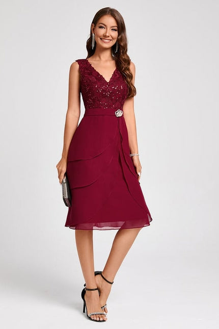 Robe de Soirée Rouge Élégance Flottante - gallery 1