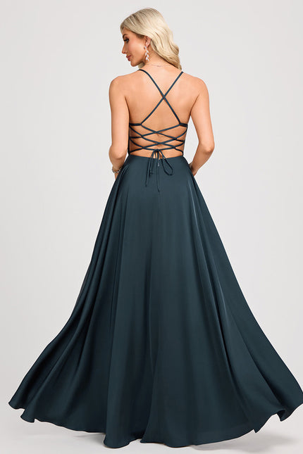 Robe de Soirée Envolée De Satin - gallery 3