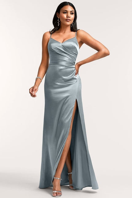 Robe de Soirée Dorée Fluide - gallery 1