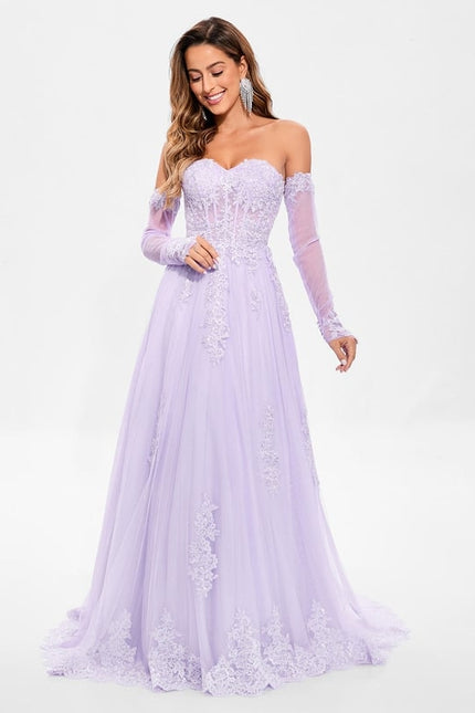 Robe de Soirée Lilas Élégante - gallery 3