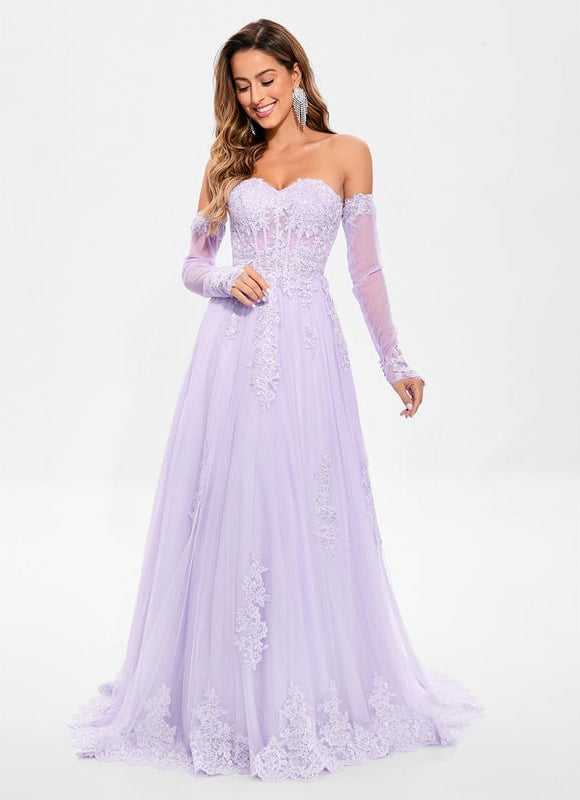 Robe de Soirée Lilas Élégante - gallery 3