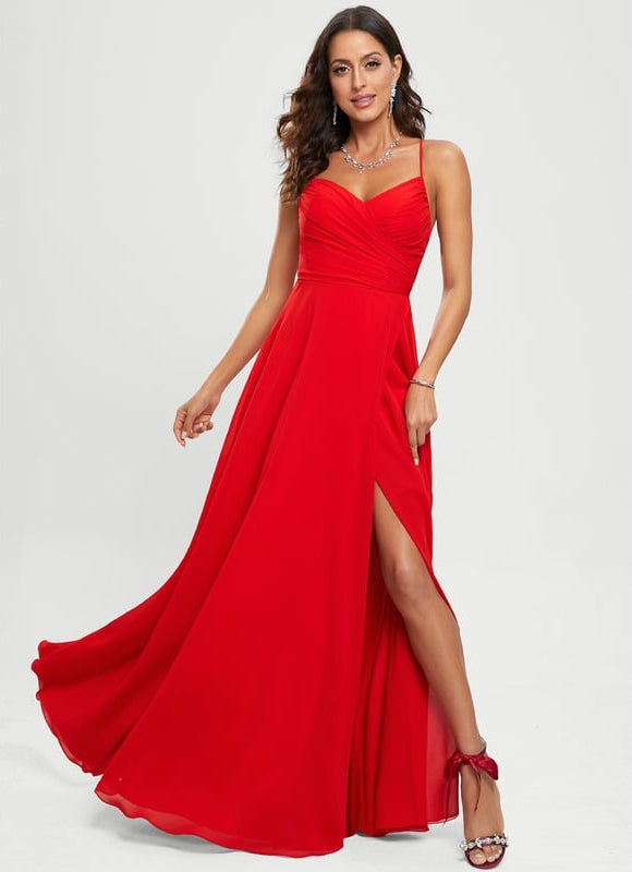 Robe de Soirée Rouge Élégance Satinée - gallery 4
