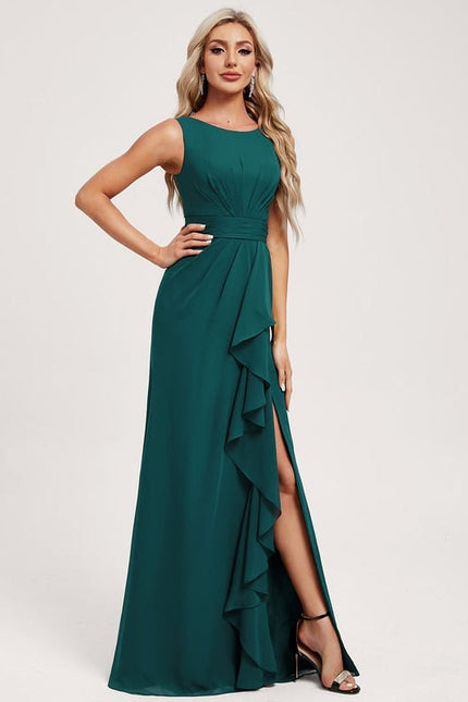Robe de Soirée Vert Émeraude Chic - gallery 1