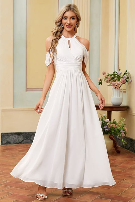 Robe De Soirée Longue Blanche Pour Mariage - gallery 6