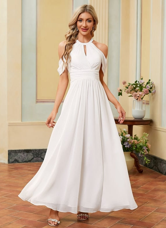 Robe De Soirée Longue Blanche Pour Mariage - gallery 6
