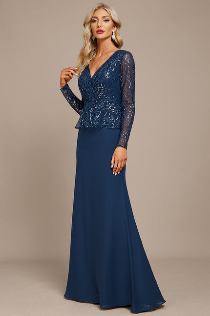 Robe de Soirée Velours Saphir - gallery 2