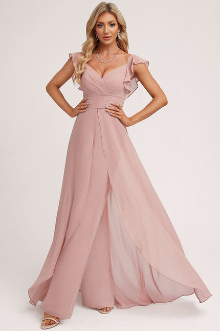 Robe Longue De Soirée Rose - gallery 5