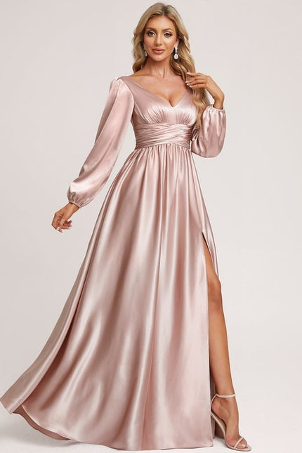 Robe de Soirée Dorée Fluide - gallery 4