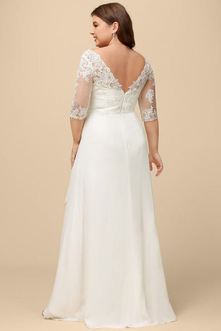Robe De Soirée En Soie Blanche - gallery 9