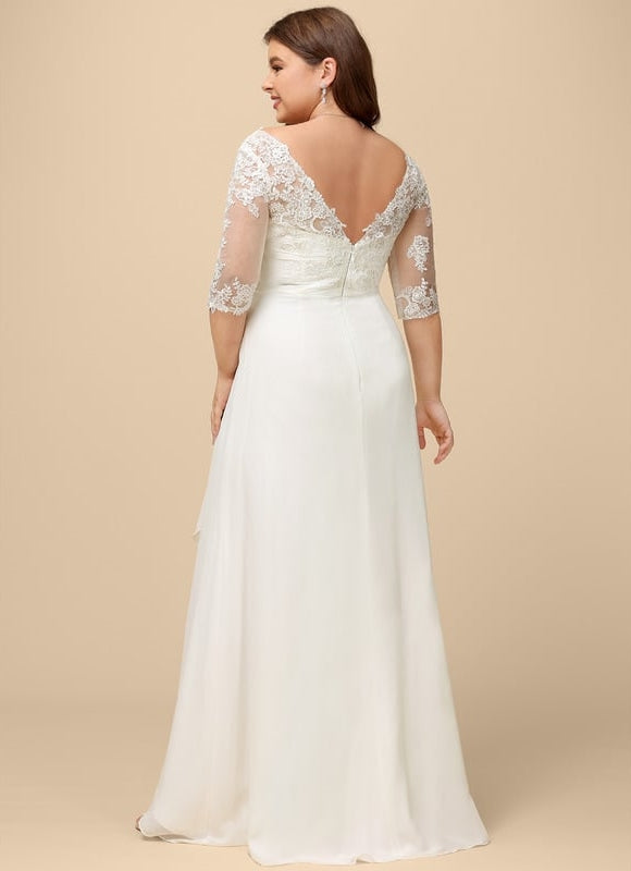 Robe De Soirée En Soie Blanche - gallery 9