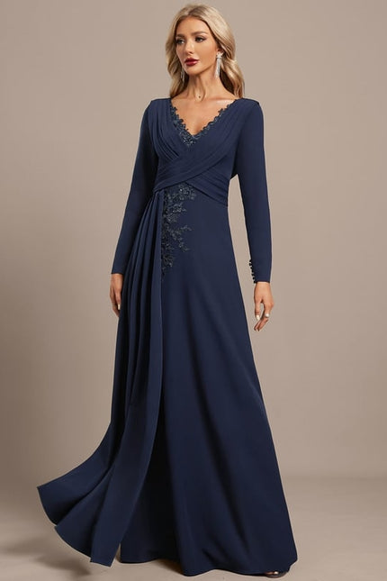 Robe de Soirée Élégance Marine Chic