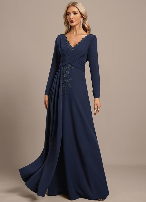 Robe de Soirée Élégance Marine Chic