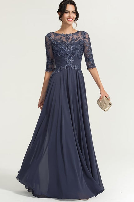 Robe de Soirée Élégance Marine Aérienne - gallery 4