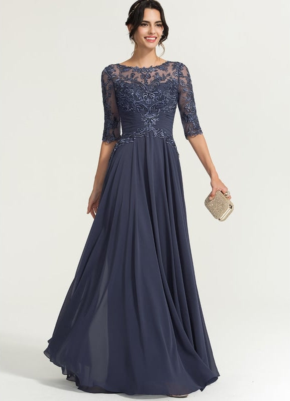 Robe de Soirée Nuit Étoilée Marine - gallery 4